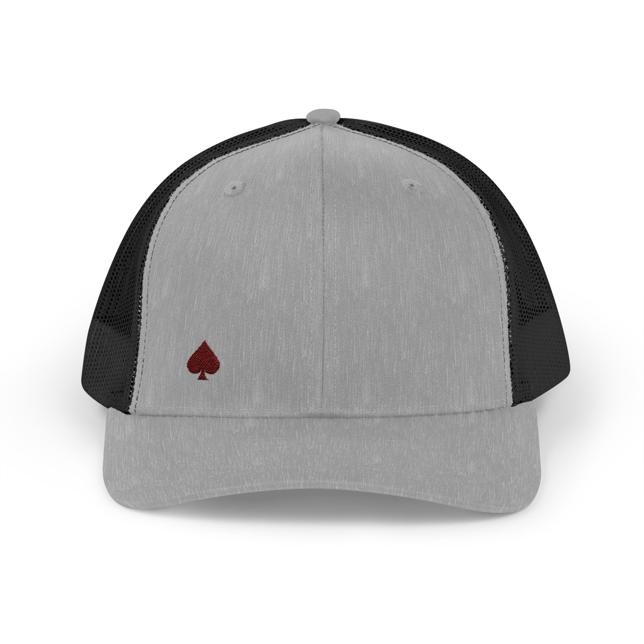 Trucker Cap — Small Red Spade Embroidery Snapback