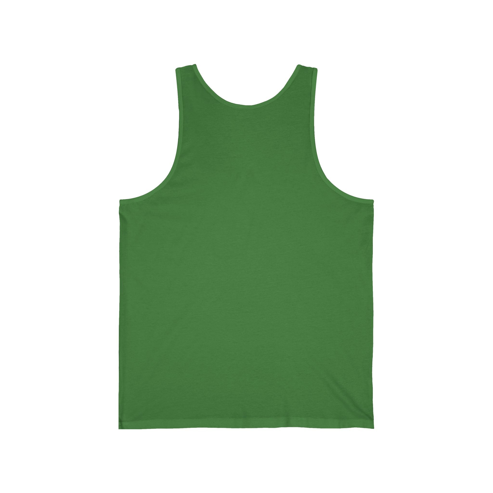 Minimalist Gold Spade Tank Top — Small Left-Chest Card Icon