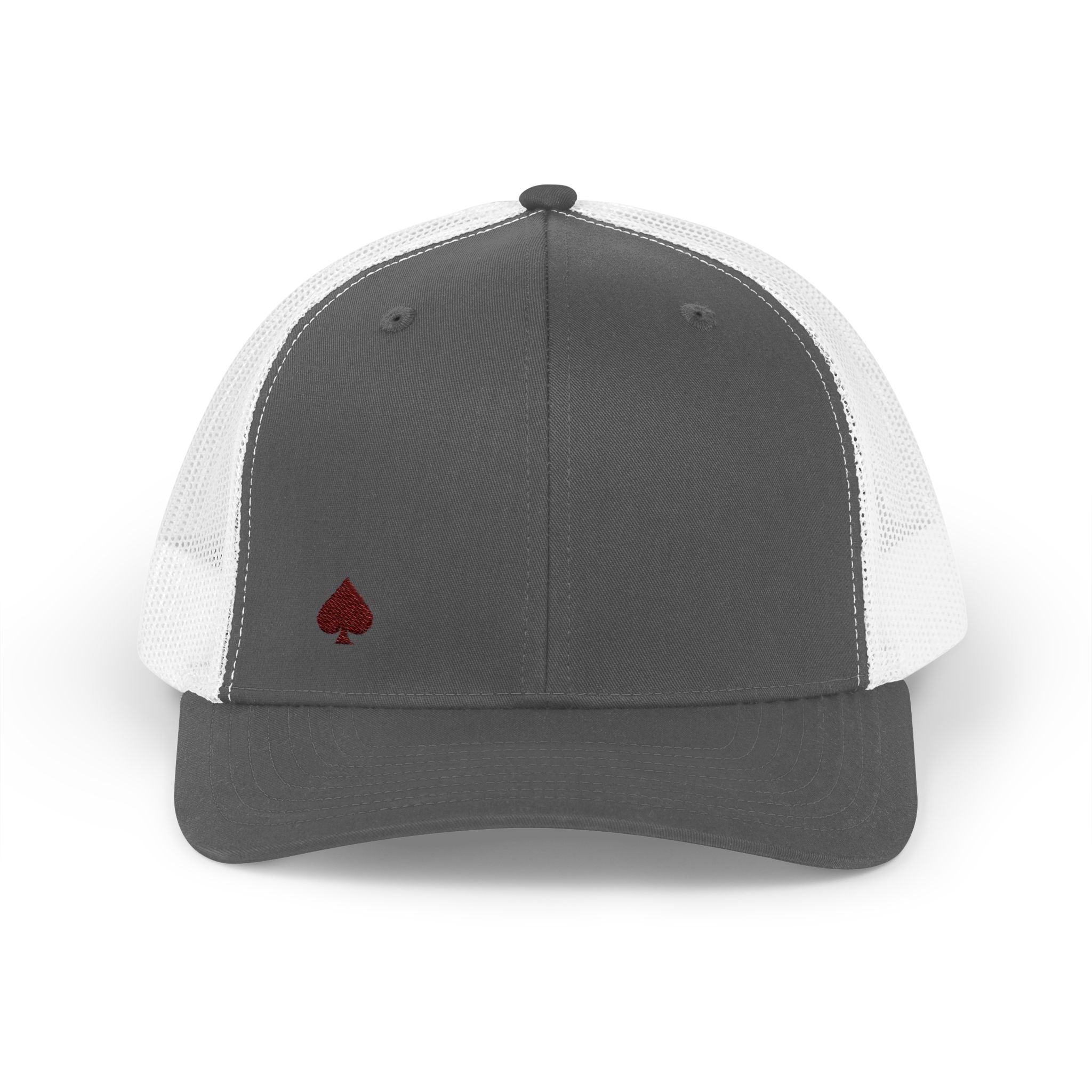 Trucker Cap — Small Red Spade Embroidery Snapback