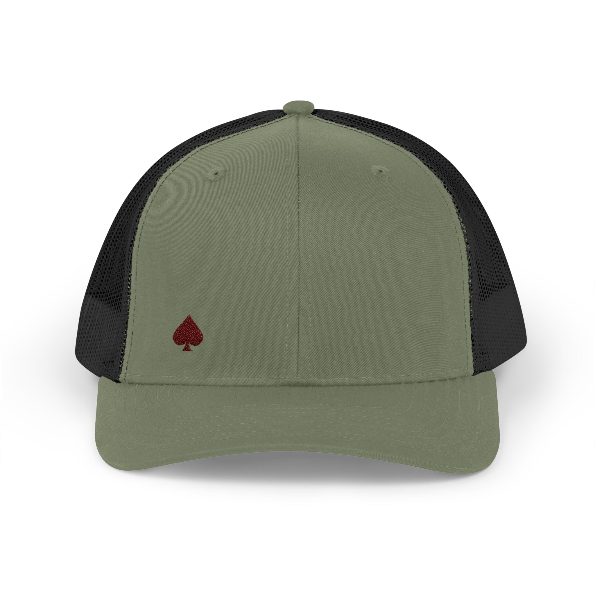 Trucker Cap — Small Red Spade Embroidery Snapback