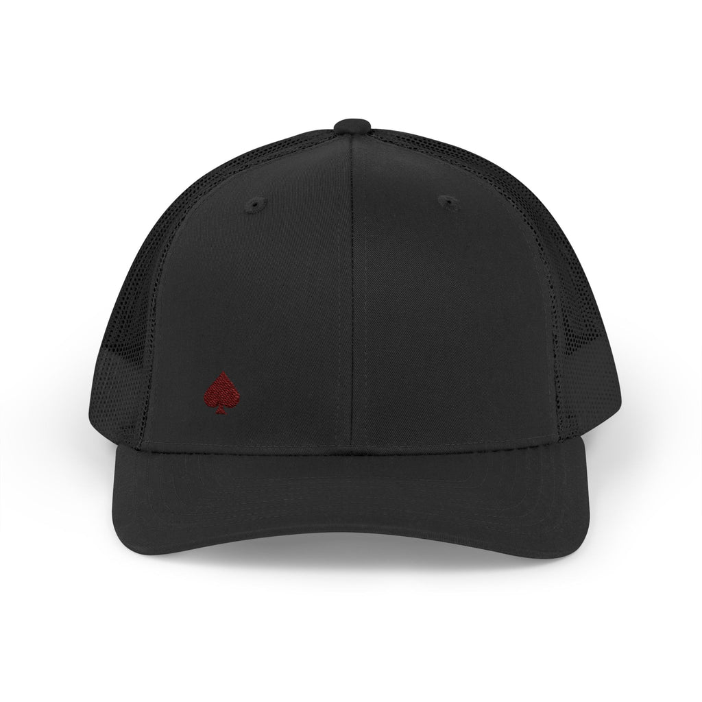 Trucker Cap — Small Red Spade Embroidery Snapback