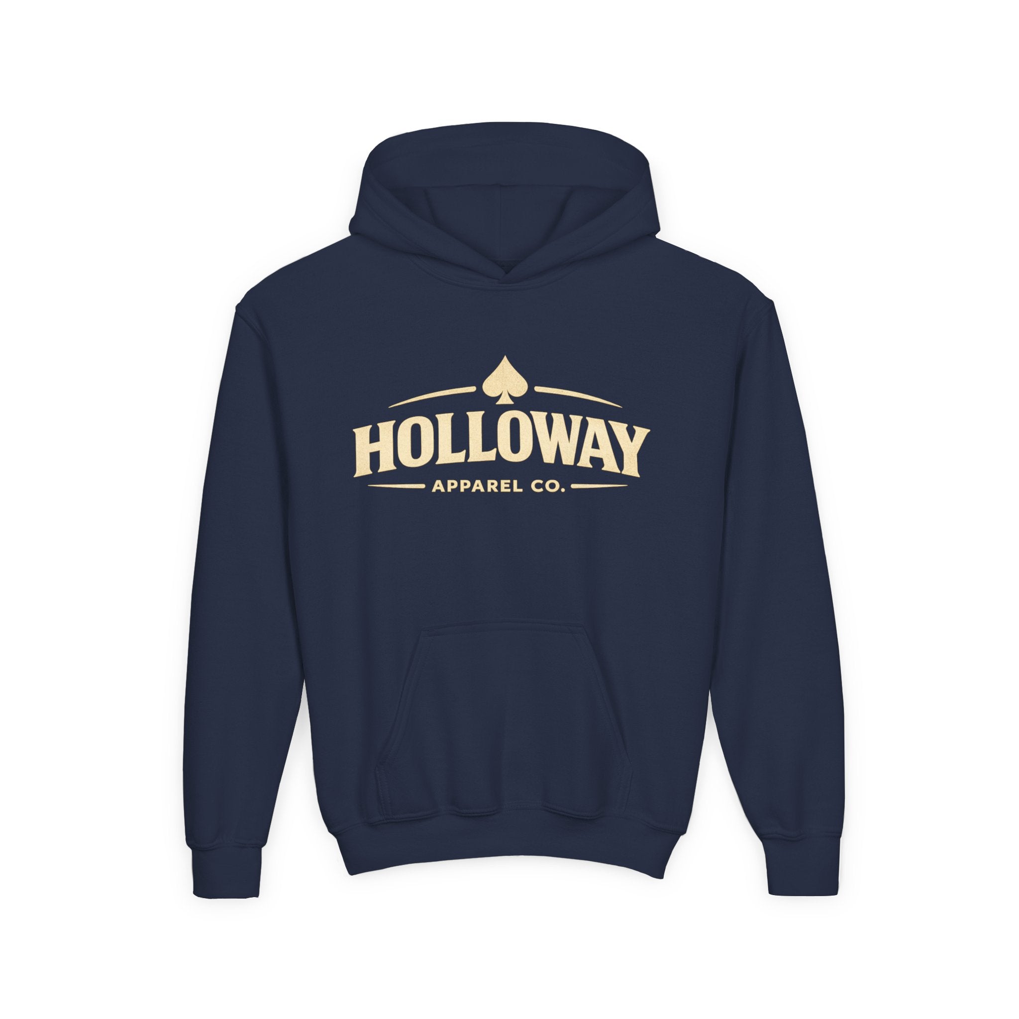Holloway Youth Hoodie - Spade Logo Cotton Blend Pullover