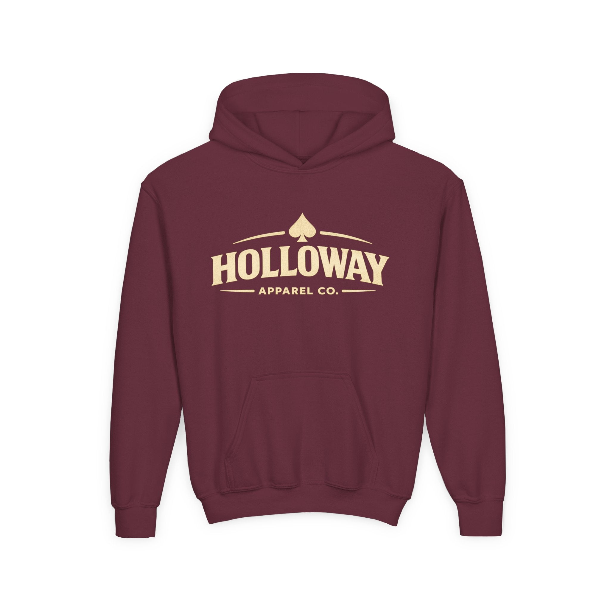 Holloway Youth Hoodie - Spade Logo Cotton Blend Pullover