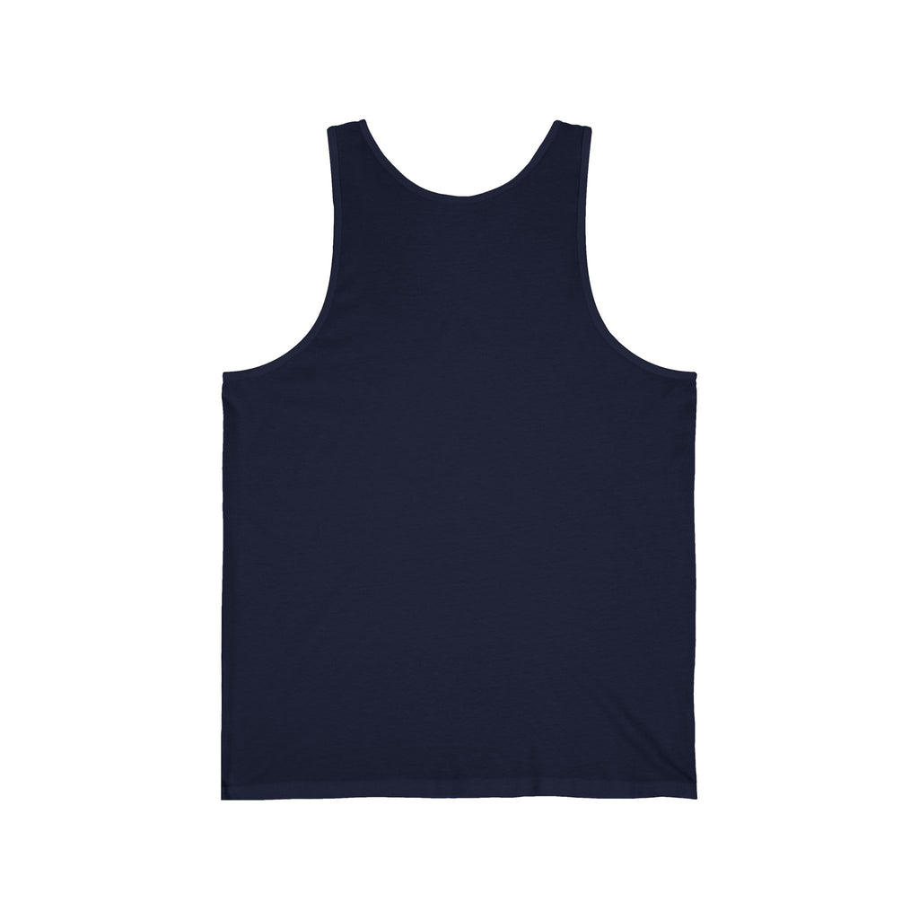 Minimalist Gold Spade Tank Top — Small Left-Chest Card Icon
