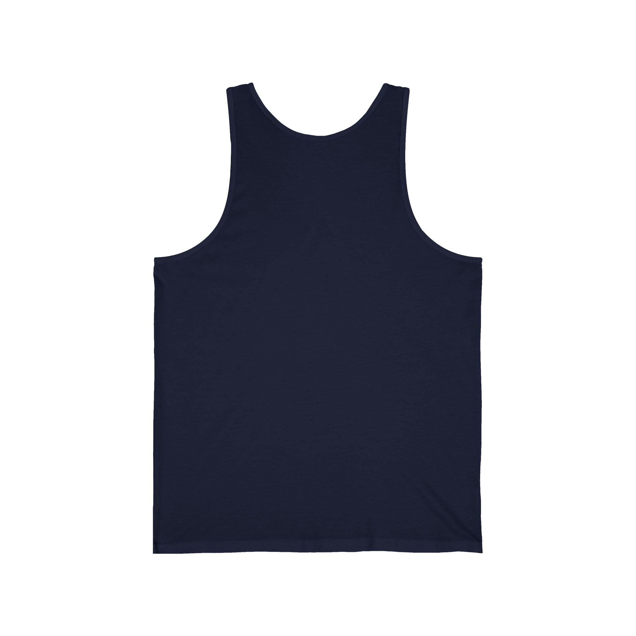 Minimalist Gold Spade Tank Top — Small Left-Chest Card Icon