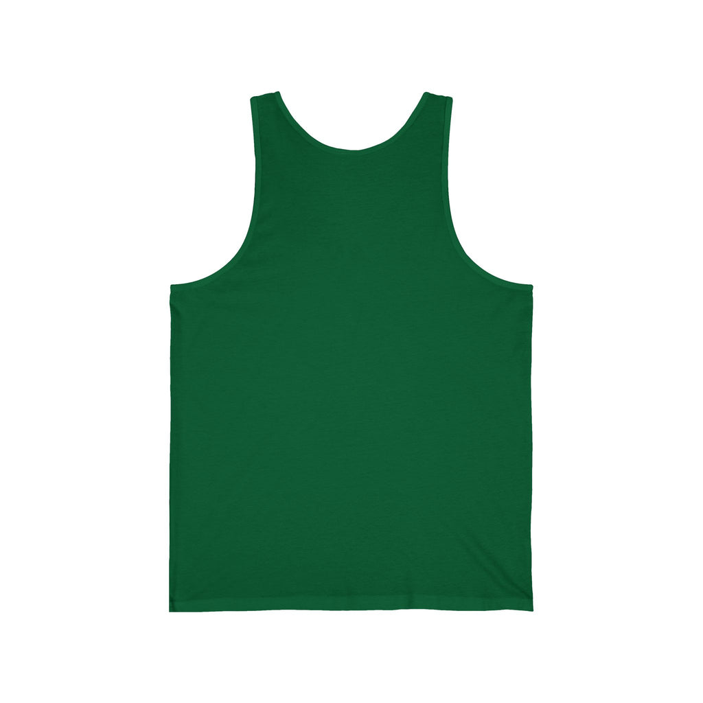 Minimalist Gold Spade Tank Top — Small Left-Chest Card Icon