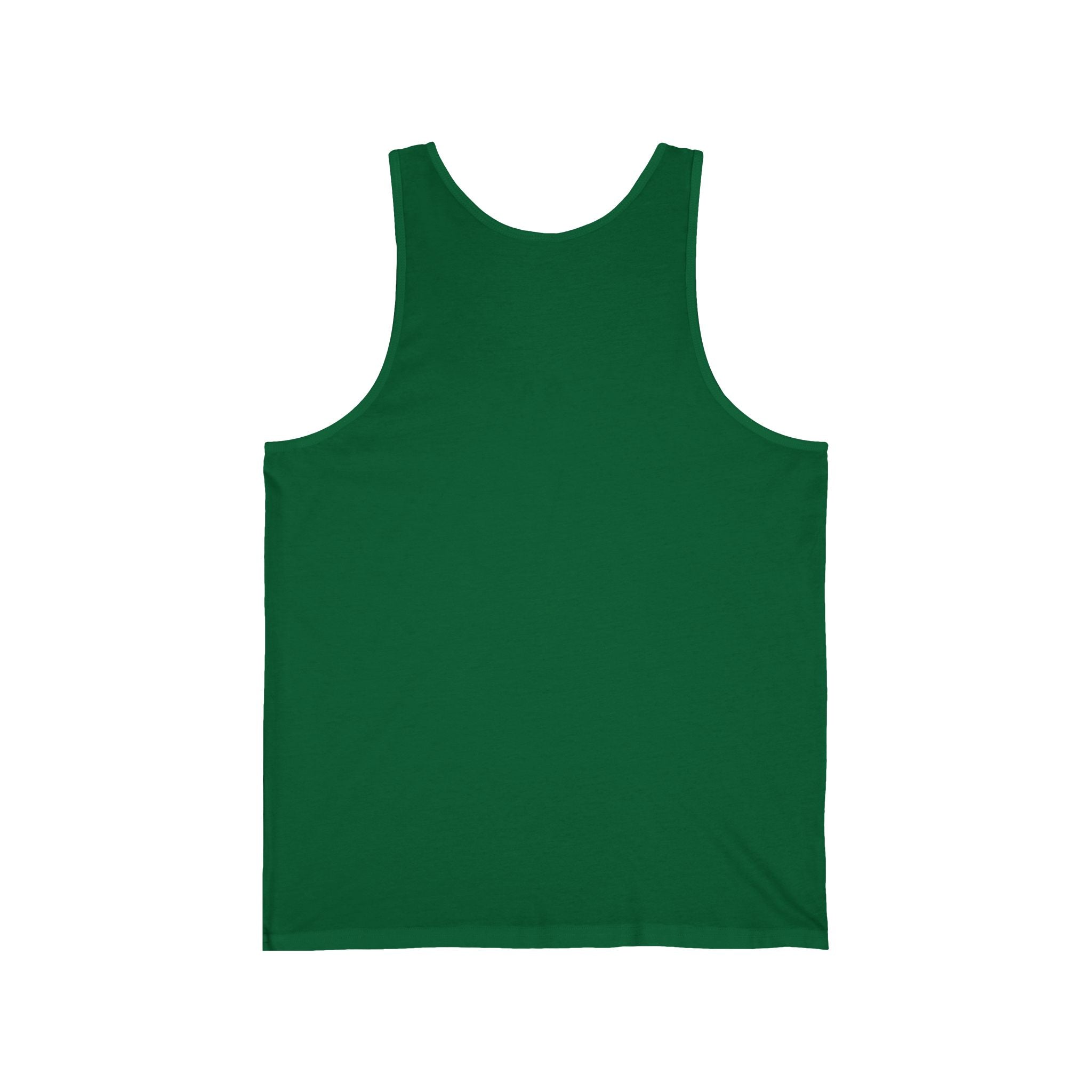Minimalist Gold Spade Tank Top — Small Left-Chest Card Icon