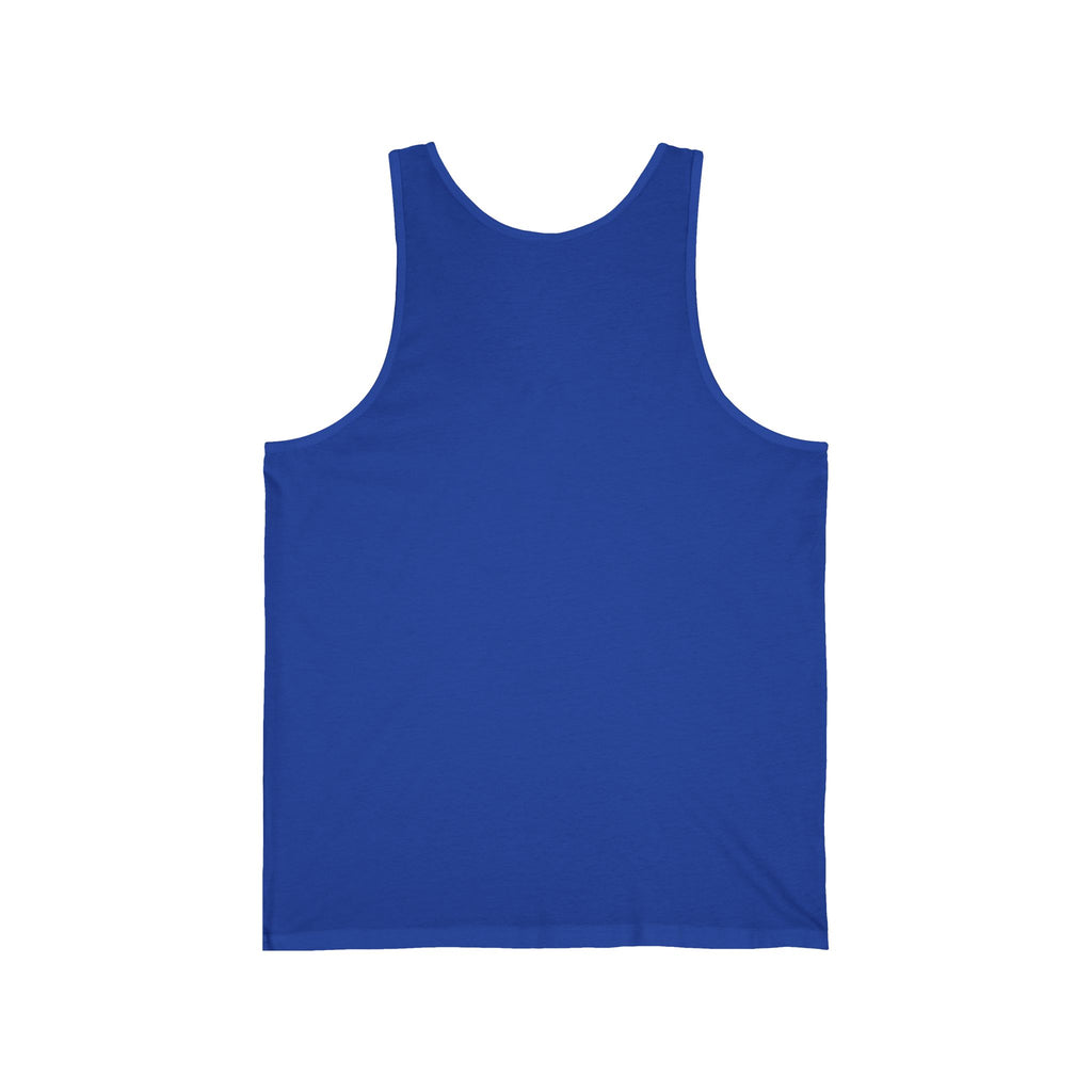 Minimalist Gold Spade Tank Top — Small Left-Chest Card Icon