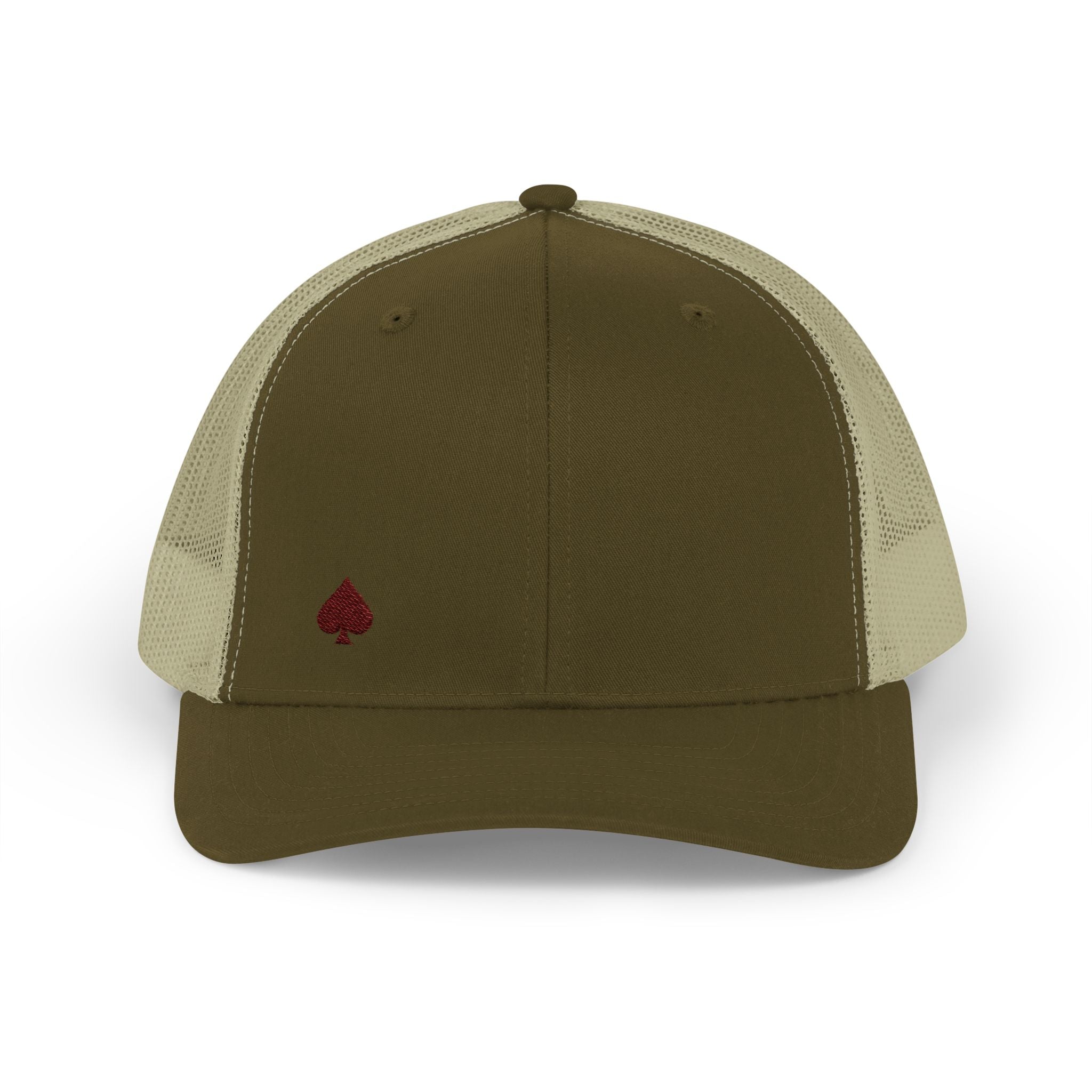 Trucker Cap — Small Red Spade Embroidery Snapback