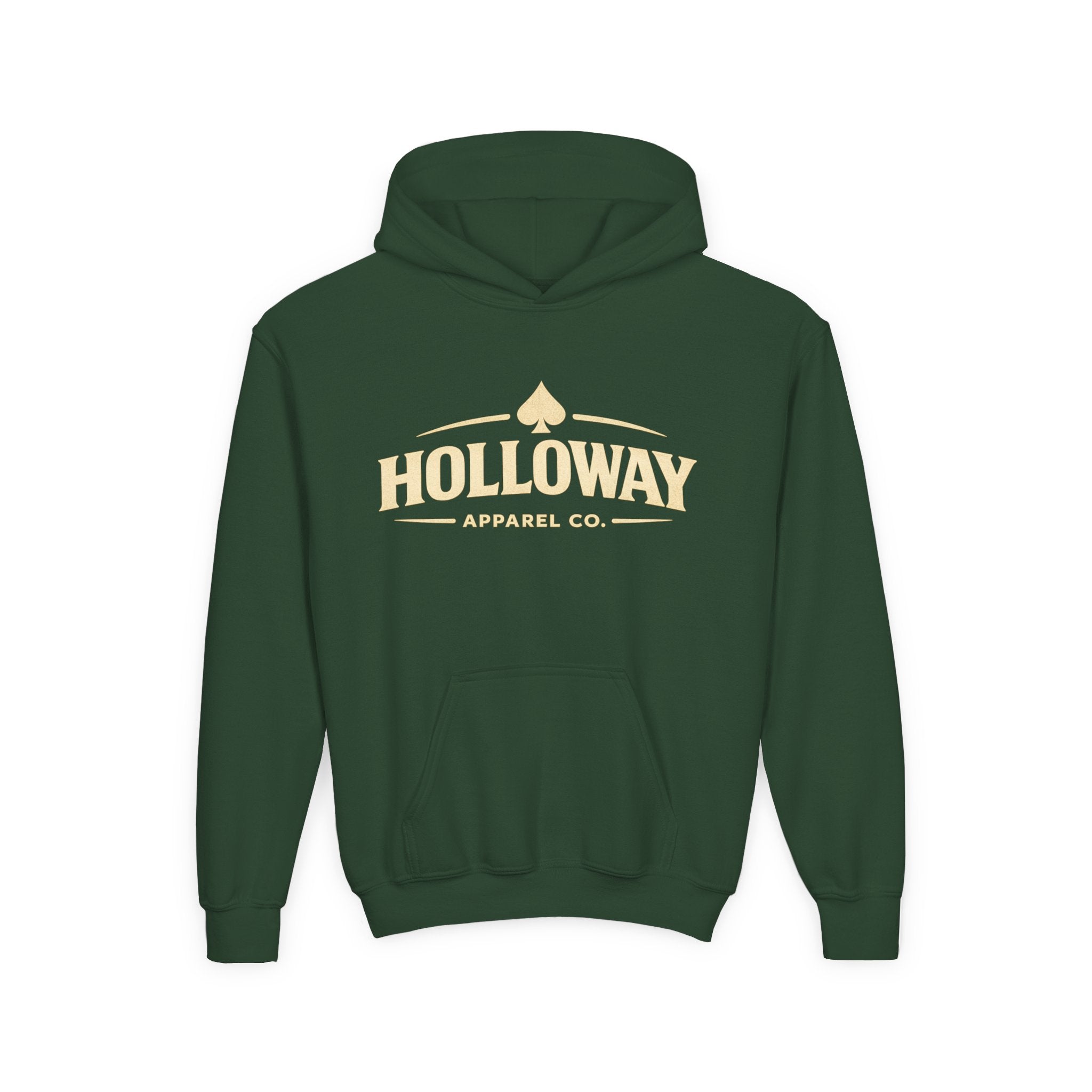Holloway Youth Hoodie - Spade Logo Cotton Blend Pullover