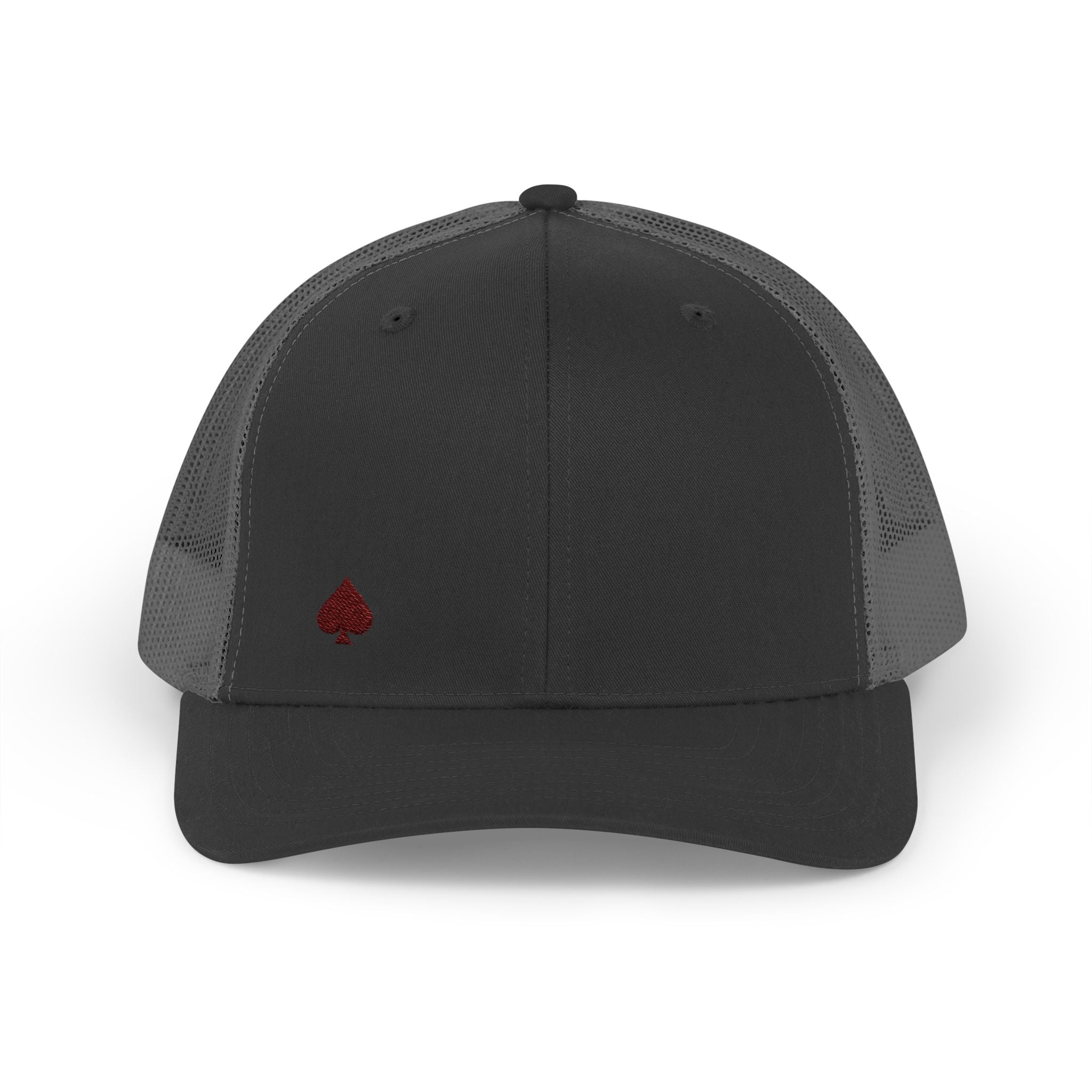 Trucker Cap — Small Red Spade Embroidery Snapback
