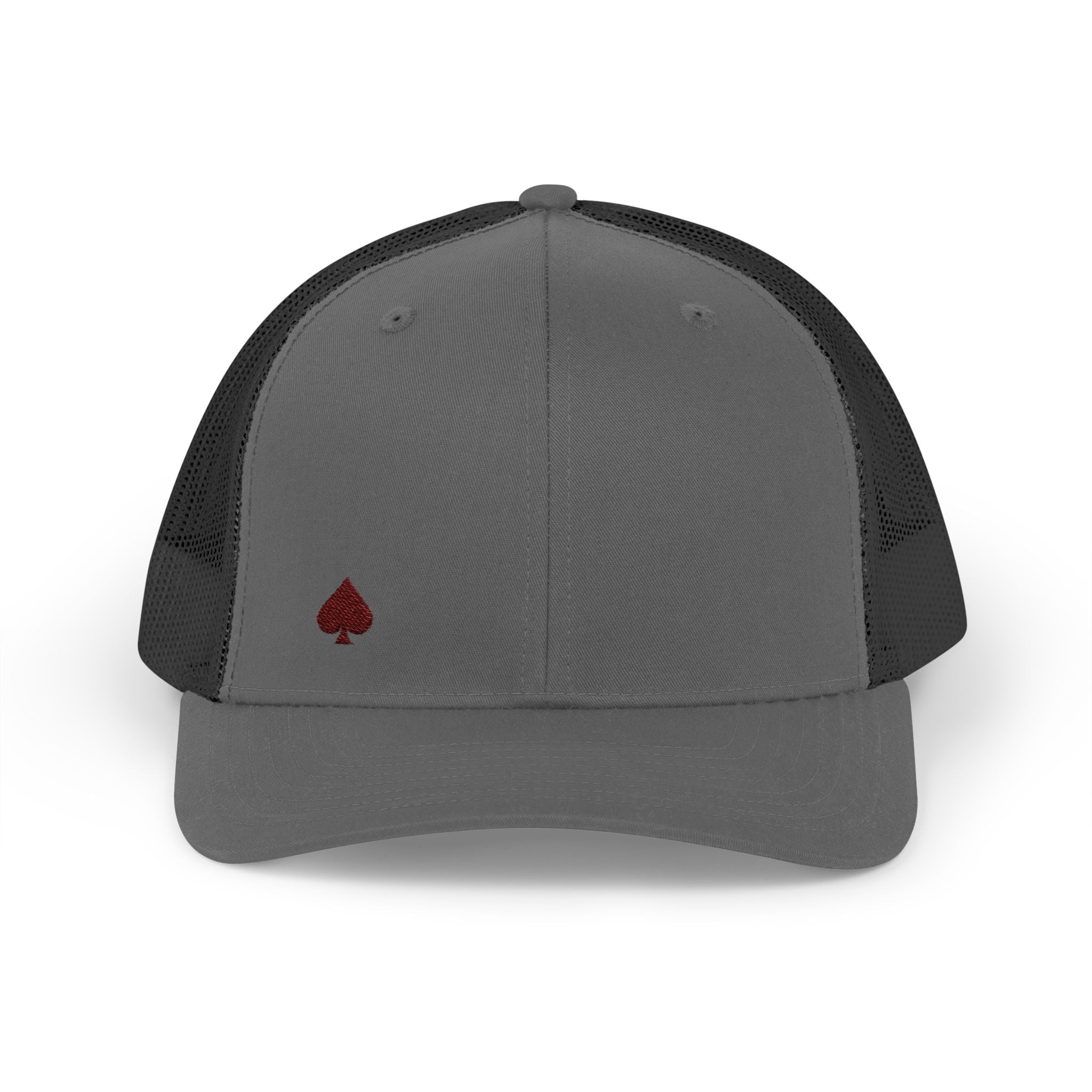 Trucker Cap — Small Red Spade Embroidery Snapback