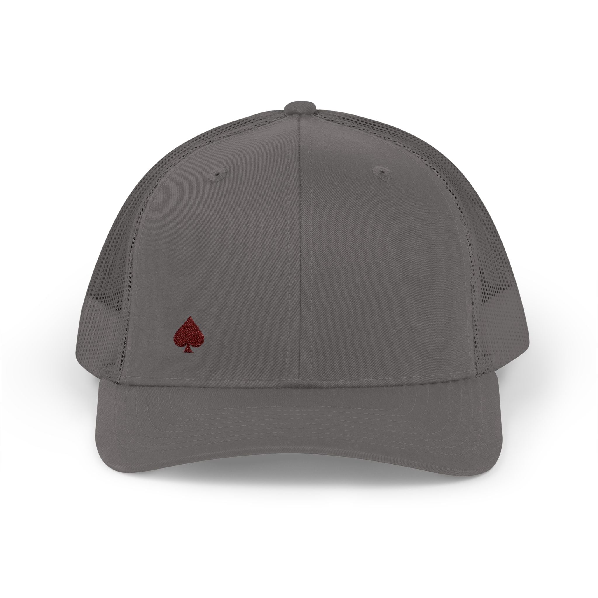 Trucker Cap — Small Red Spade Embroidery Snapback