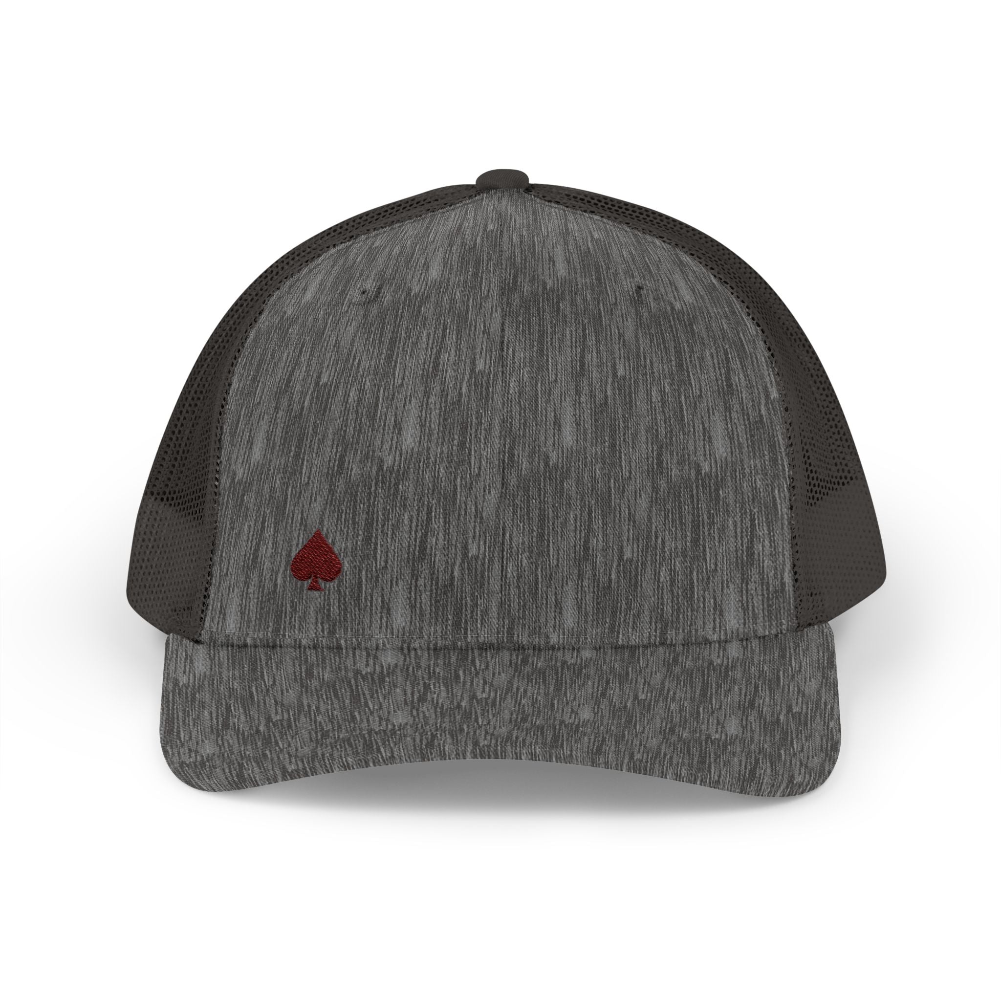 Trucker Cap — Small Red Spade Embroidery Snapback
