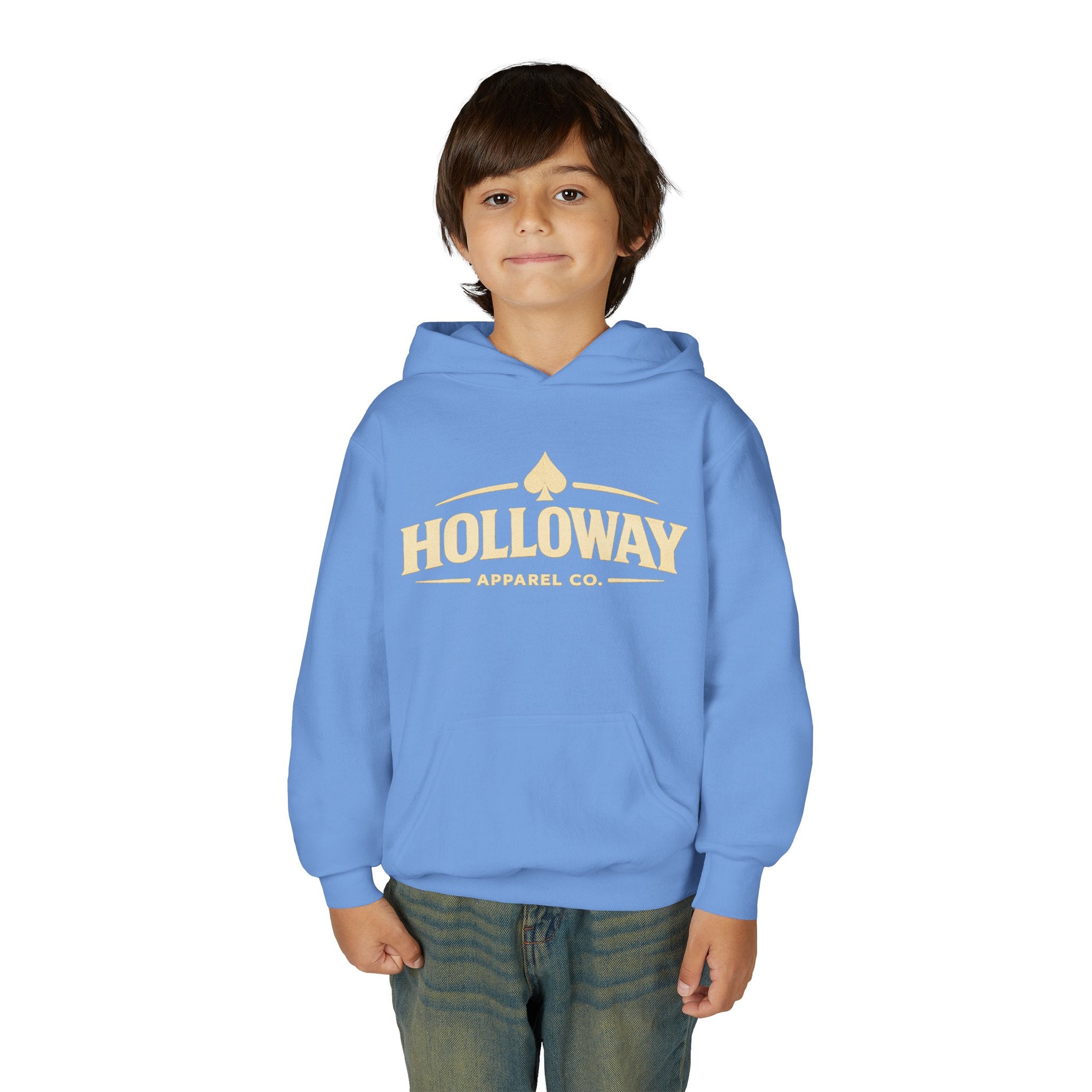 Holloway Youth Hoodie - Spade Logo Cotton Blend Pullover