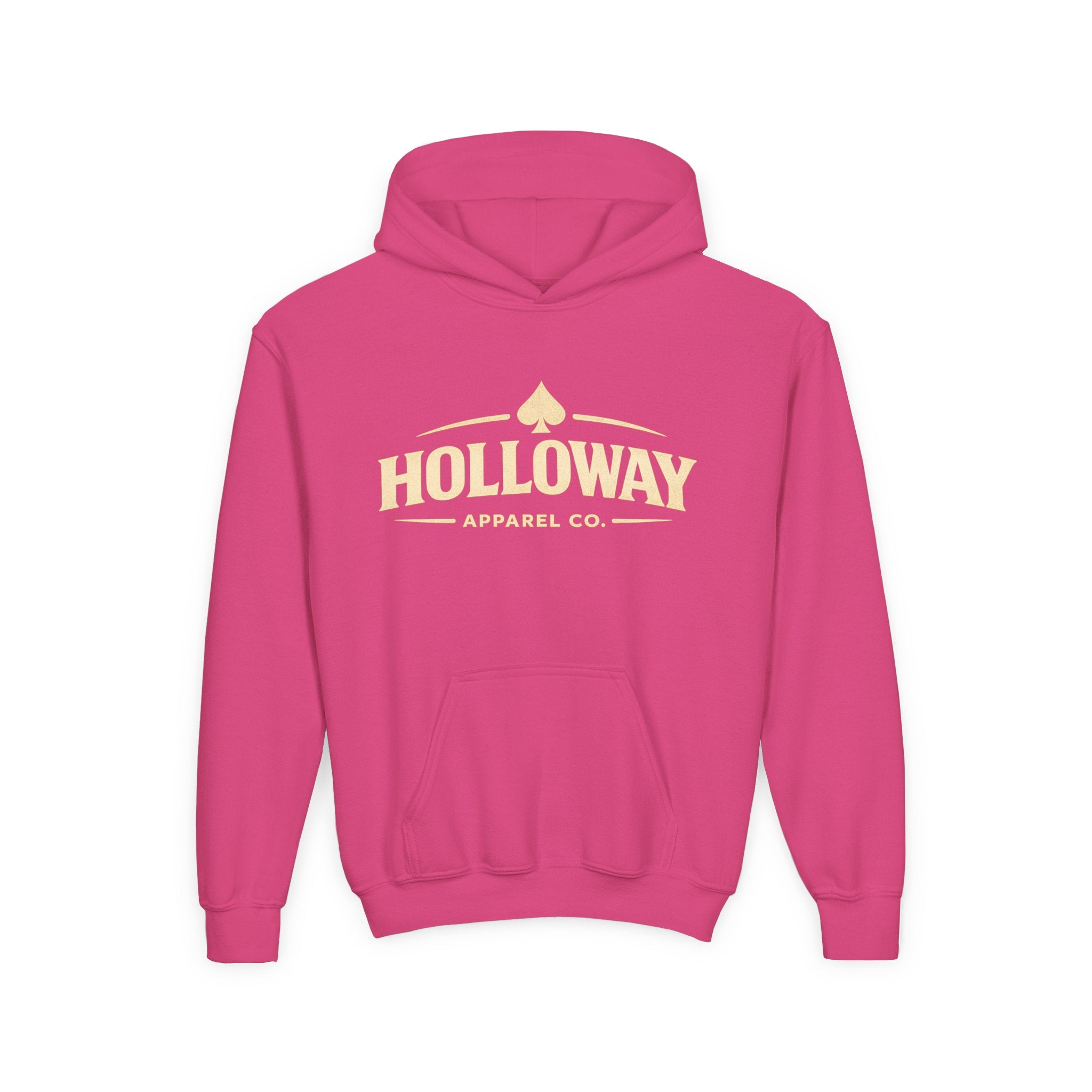 Holloway Youth Hoodie - Spade Logo Cotton Blend Pullover