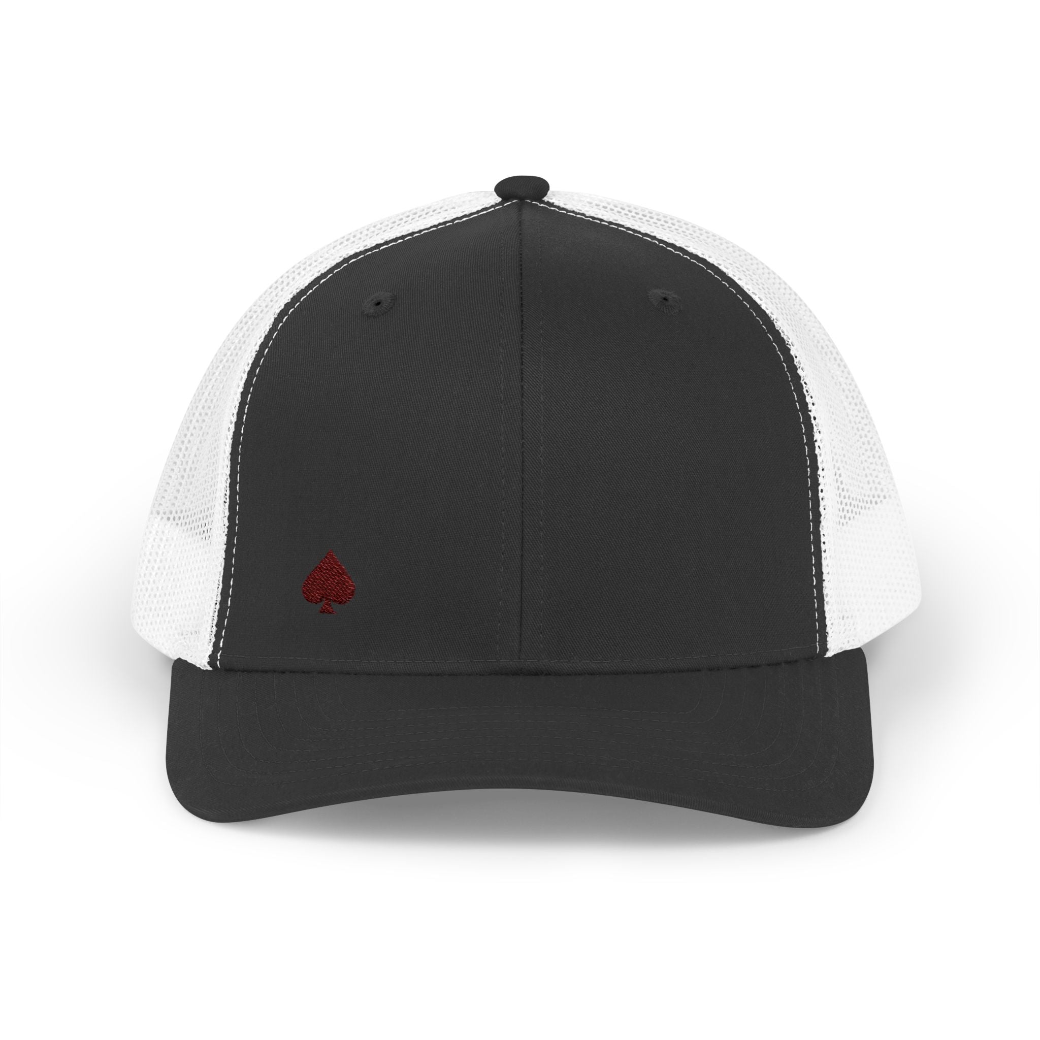 Trucker Cap — Small Red Spade Embroidery Snapback