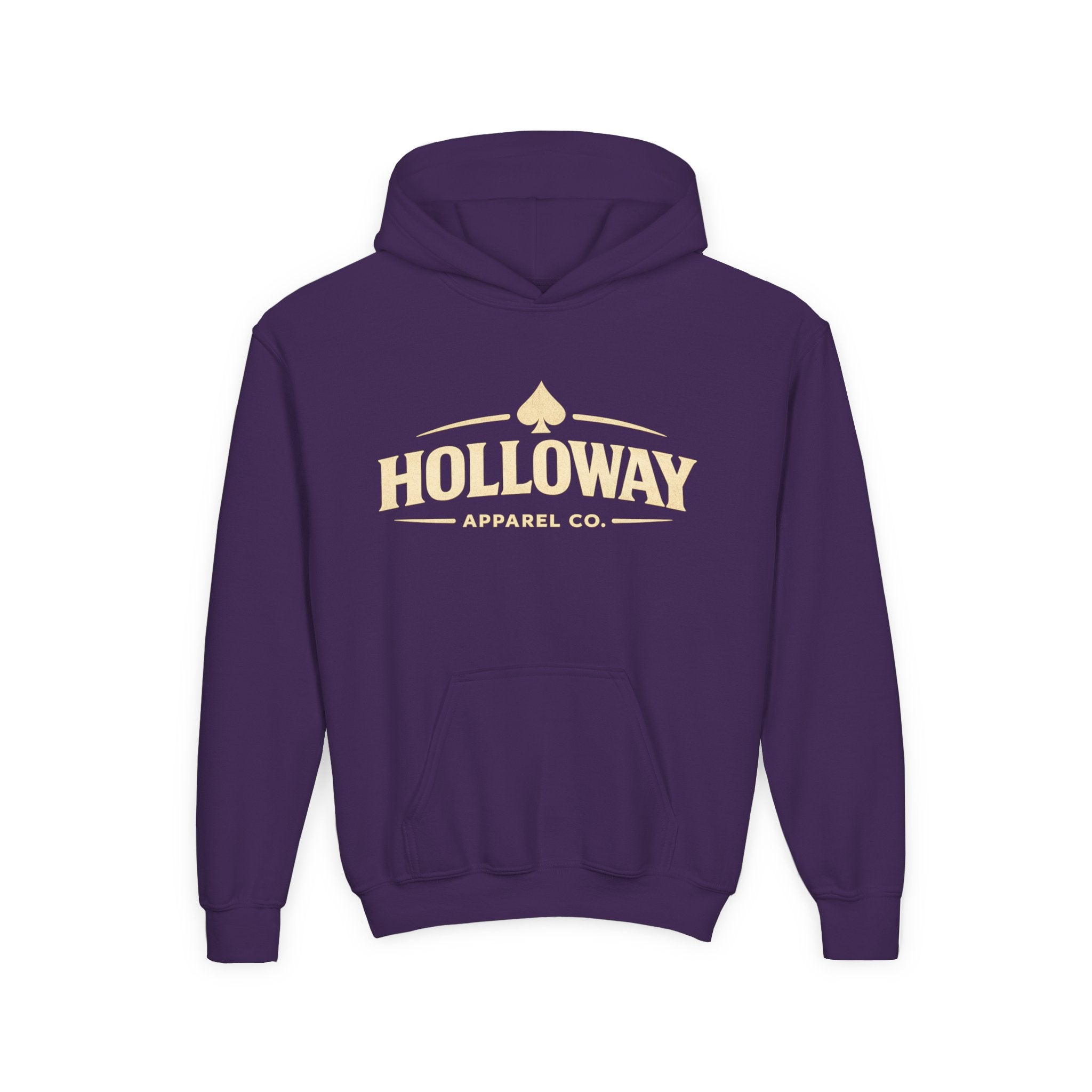 Holloway Youth Hoodie - Spade Logo Cotton Blend Pullover