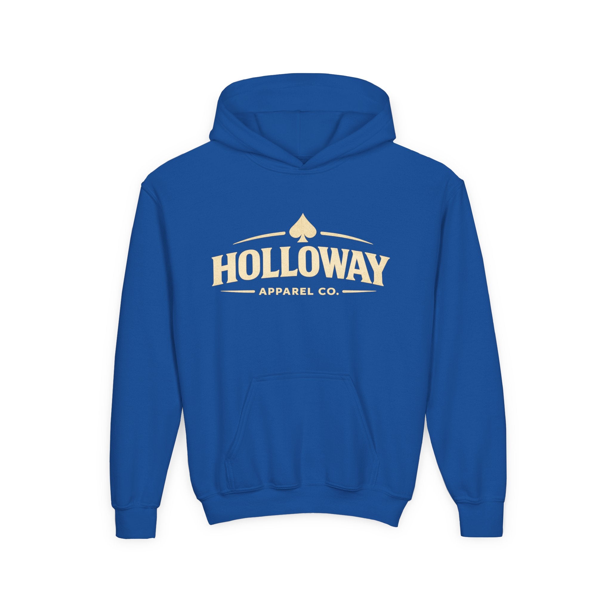 Holloway Youth Hoodie - Spade Logo Cotton Blend Pullover